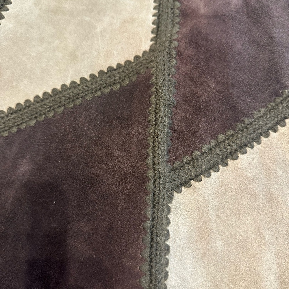 Buff Genuine Leather Patchwork‎ Jacket - Picture 5 of 5